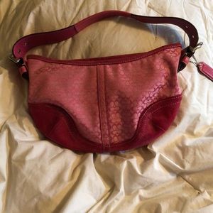 Smaller Hot Pink Coach purse